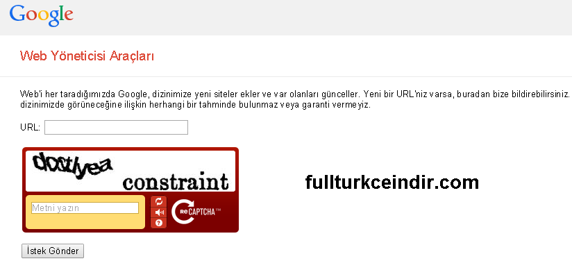 Google Add Url Servisi Bozuldu !