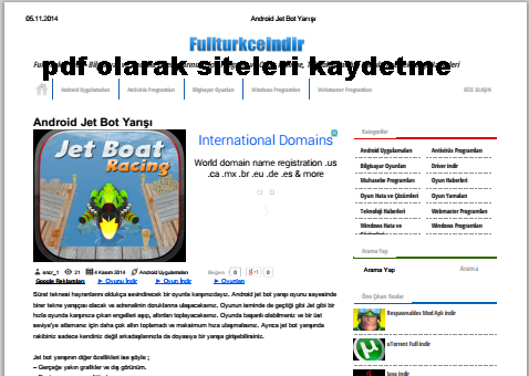 İnternet Sitelerini Pdf Formatında Kaydetmek