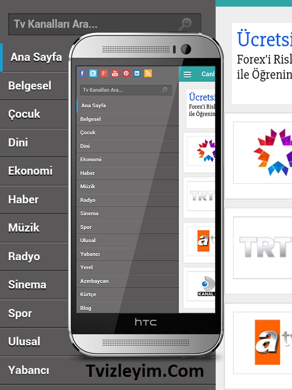 Android canlı televizyon izleme uygulaması