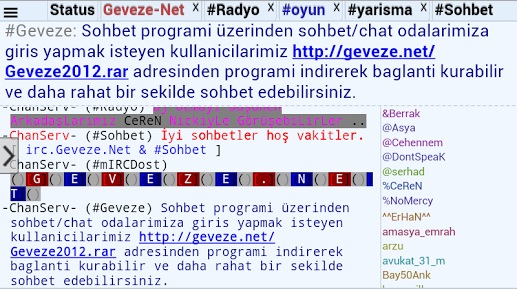 Geveze Android Sohbet ve Chat Uygulaması